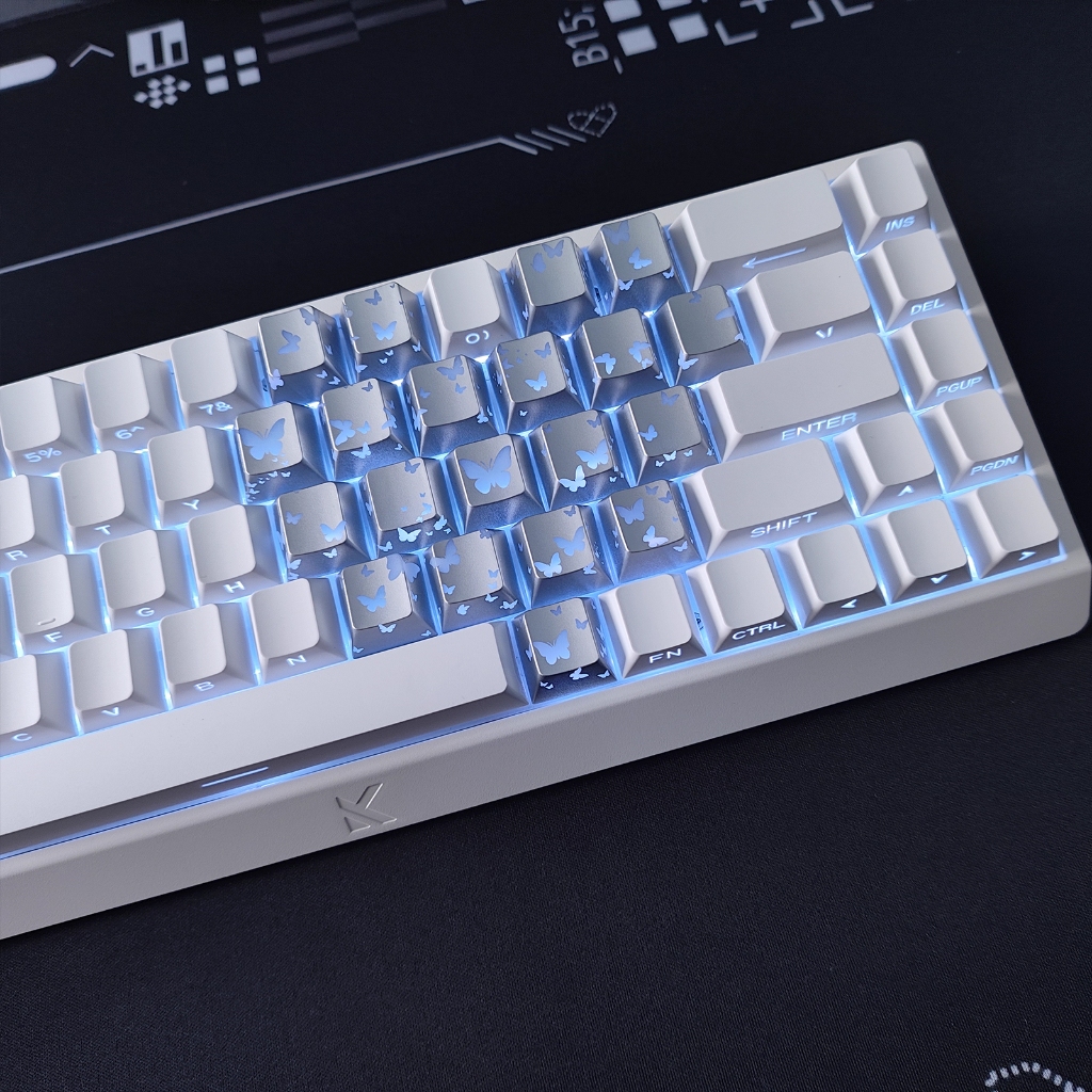 ELECFOX  XVX Butterfly Keycaps Custom Keycaps ปุ่มคีย์แคป 【เฉพาะปุ่มกด】