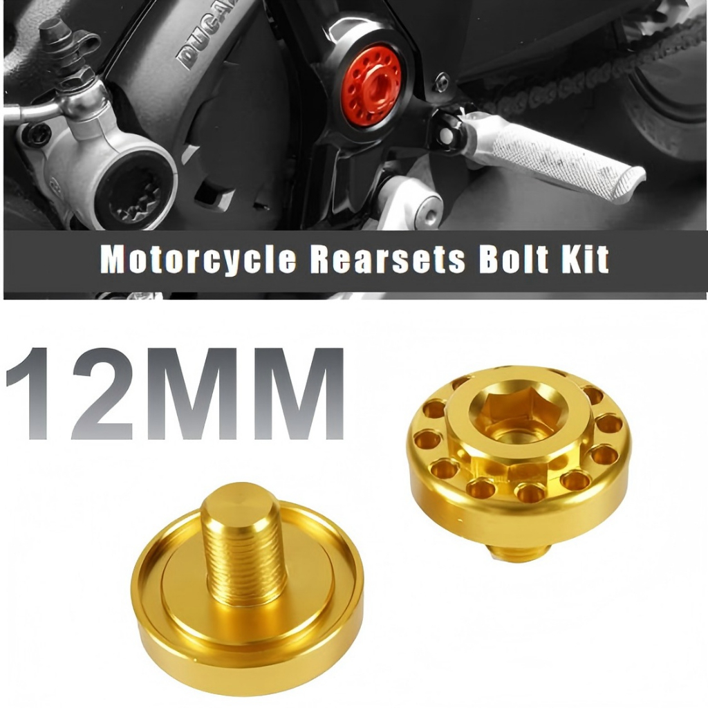 CNC อลูมิเนียม Rearset Bolt Kit สําหรับ Ducati Hypermotard 796 950 1100, Hyperstrada 821 939, Scrambler 800 1100, Monster 950 937 1100/1100EVO| ฮาร์ดแวร์พักเท้า