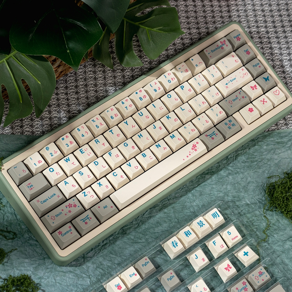Sakura Keycaps ญี่ปุ่น PBT Cherry Profile 148 คีย์สําหรับคีย์บอร์ดแบบกลไก