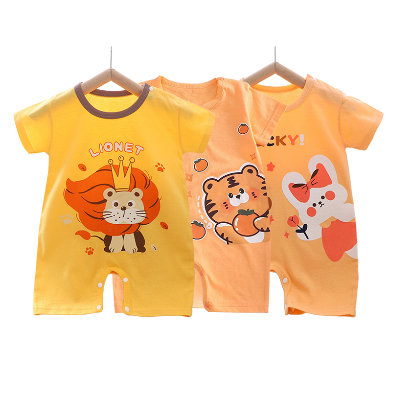 ชุดเสื้อผ้าเด็กทารก 3 ชิ้น ชุดรอมเปอร์ผ้าฝ้าย สำหรับเด็กชายและเด็กหญิง ชุดใหม่สำหรับทารก 0-12 เดือน  BABYZOOM - รูปที่ 7