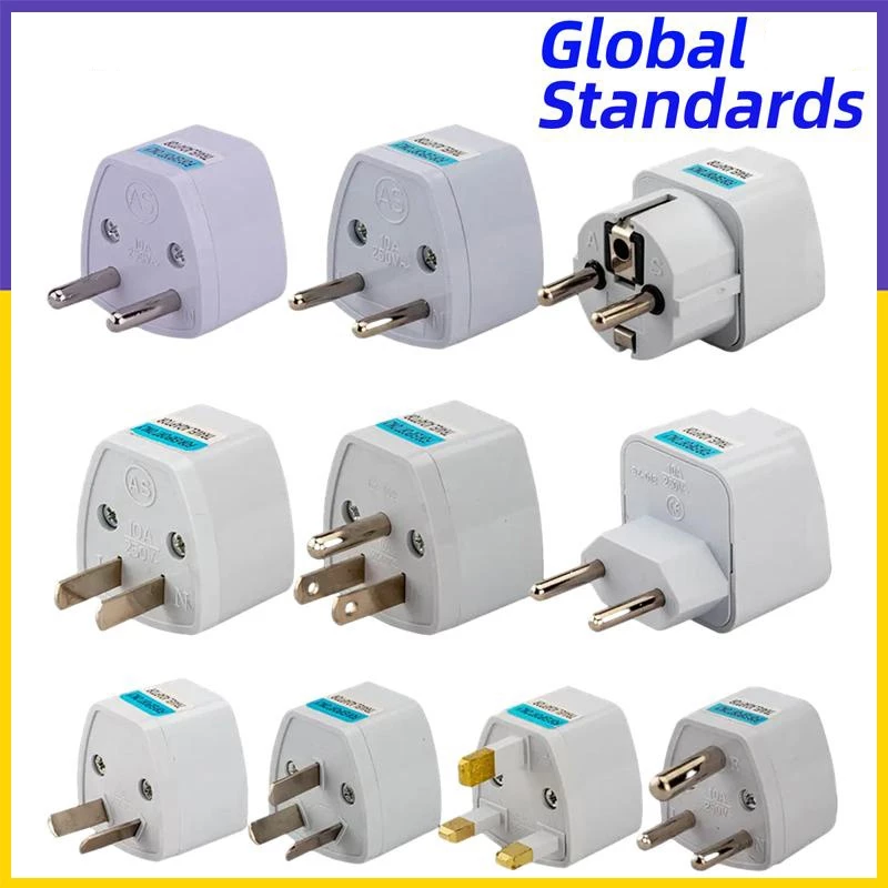 Fast ShipUniversal Adaptor Travelling 2Pin Socket Plug Africa Brazil Germany China Italy AU EU US UK Euro Travel Plug Converter