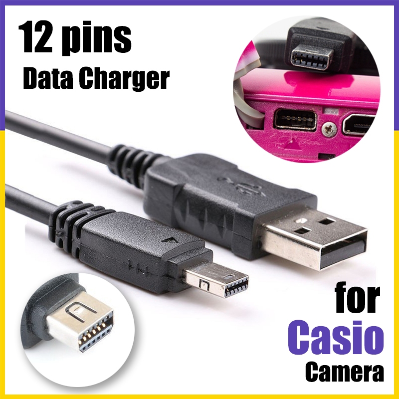 Fast Ship12 Pin USB Data Charger Cable สําหรับ CASIO Exilim กล้อง EX-ZR10 EX-ZR15 EX-ZR100 EX-ZR20 E