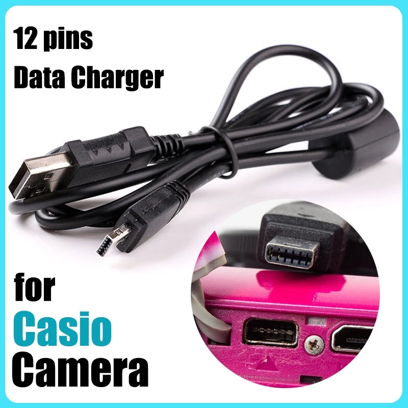 Fast Delivery สายชาร์จ USB สําหรับ Casio Exilim 1 เมตร EX-ZR20 ZR200 Z3000 ZR300 ZR1000 ZR1500 EX-TR100 TR150 TR200 ZR15 ZR410 ZR400