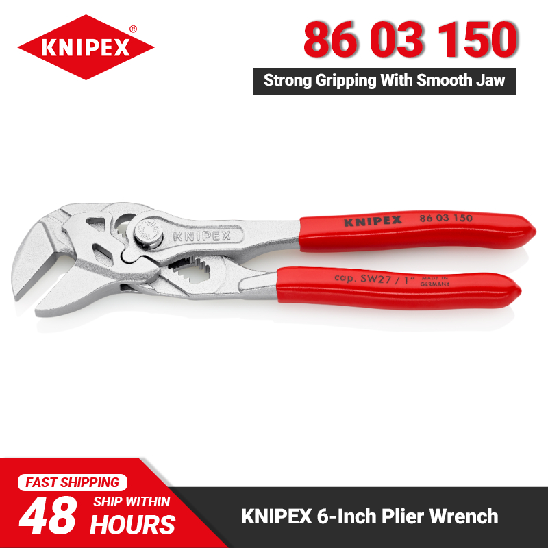 KNIPEX 86 03 150 คีมประแจ 6 นิ้วชุบโครเมี่ยม 14 ตําแหน่งการปรับเครื่องมือถูกจับจับจับยึดกดและดัด