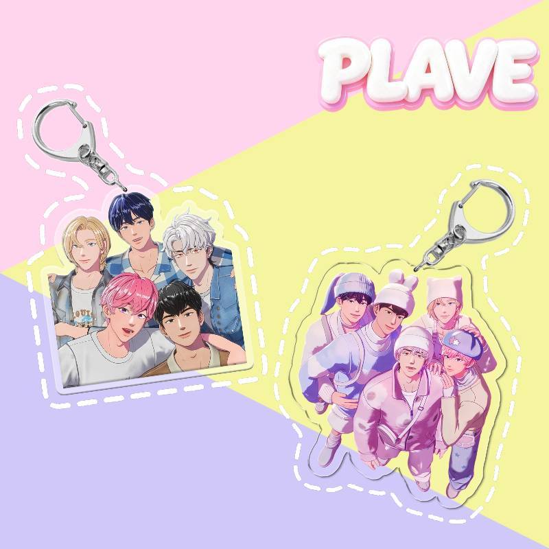 PLAVE พวงกุญแจอะคริลิค KPOP กระเป๋าตกแต่งจี้พวงกุญแจ