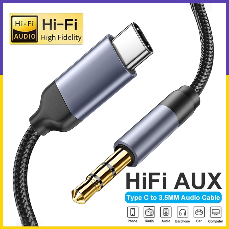 Fast ShipType-C ถึง 3.5 มม.แจ็ค Aux Audio ปลั๊กเพลงสายสัญญาณรถลําโพงหูฟังอะแดปเตอร์สําหรับชุดหูฟังโทรศัพท์มือถือ