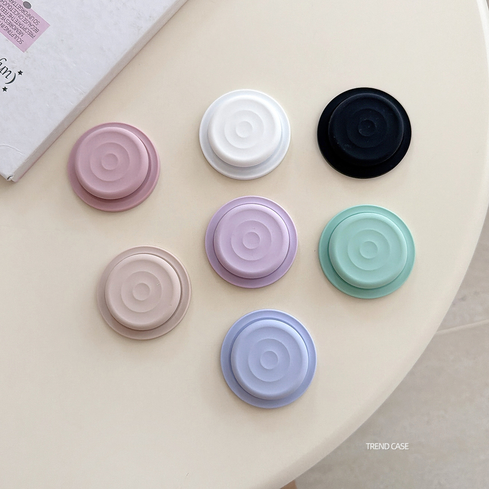 น่ารัก Macaron Ripples ซิลิโคนรอบผู้ถือแม่เหล็กสําหรับ iPhone 17 วงเล็บพับได้ Grip Tok Griptok สนับสนุนขาตั้งโทรศัพท์