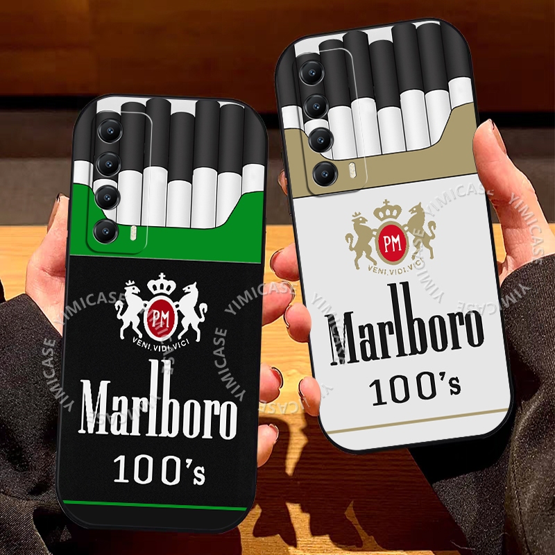 เคสสําหรับ huawei Y6 Y7 Y6S PRO Y7A Y6P Y9S Y9 Prime 2018 2019 marlboro Matte Case Soft Cover