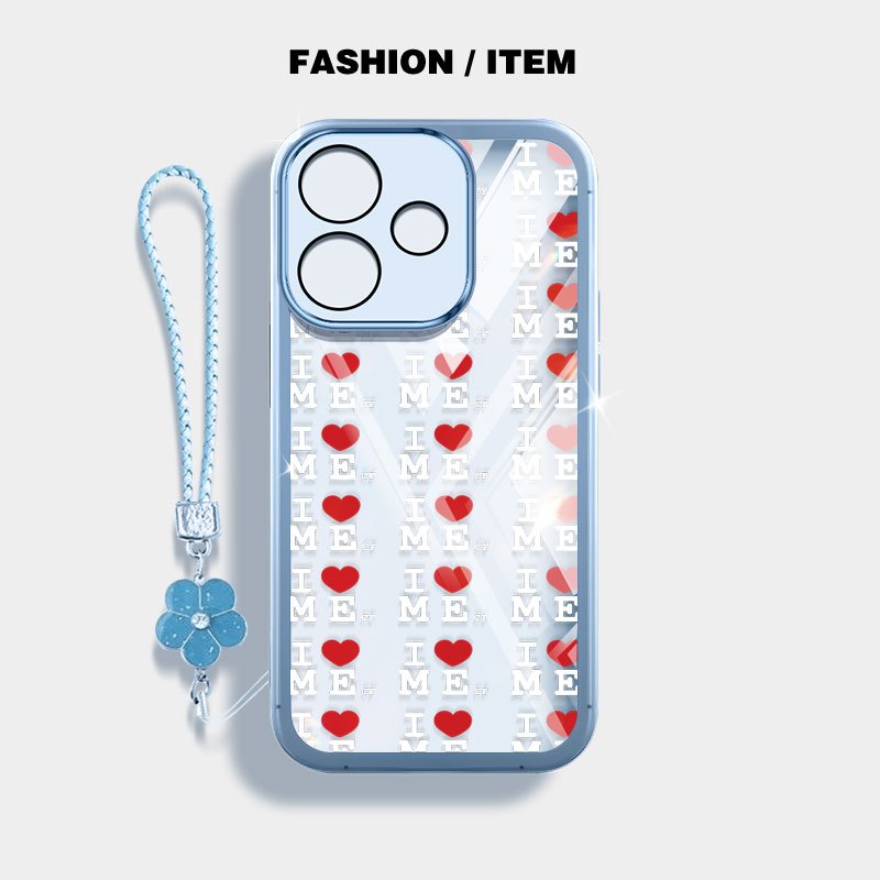 YBD สําหรับ OPPO A5i A5X A5 Pro A3X 5G 4G A3 NFC A40 A40M A60 5G INS สีแดงรูปหัวใจใสเคสโทรศัพท์พร้อม