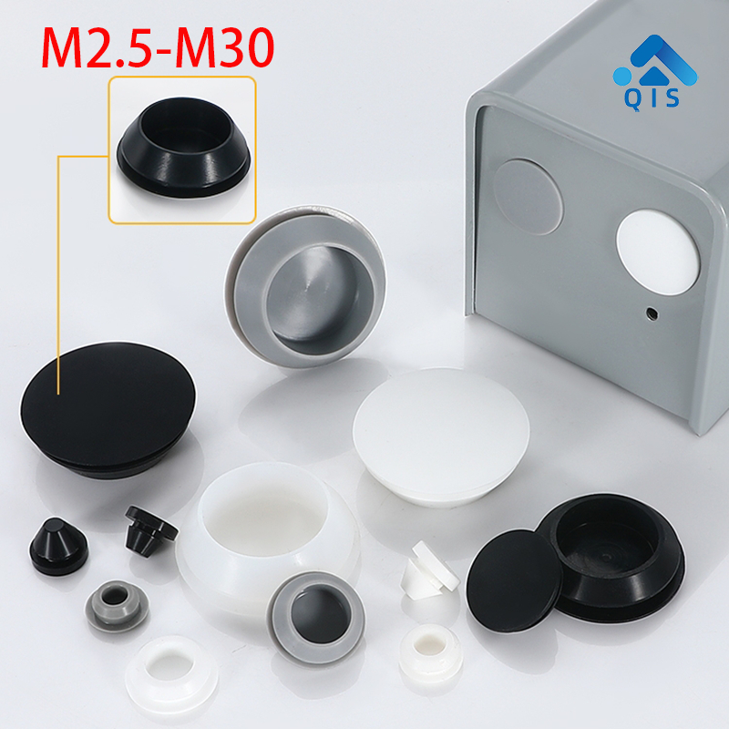 M2.5-M30 กรวยประเภทยางสกรูรู Stopper,ฝาปิดปลายBlanking,ปลั๊กซิลิโคนภายนอกรอบ,ฝาครอบ Grommet,ฝาปิดซีล PVC Snap,ปะเก็นกันฝุ่นทนความร้อน