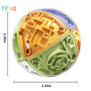 ⭐การจัดส่งในประเทศไทย⭐TEMI 3D Maze Magic Cube ปริศนา Rolling Ball ก้อนเขาวงกตของเล่นหกด้านความเครียด Reliever ของเล่นของขวัญสร้างสรรค์