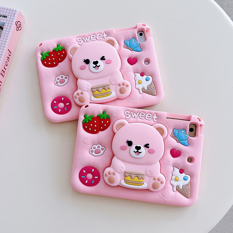 การ์ตูน Rilakkuma 2022 10th air5 10.9 แท็บเล็ตในตัว 2020 air4 mini5 mini6 mini7 วงเล็บ ipad กรณีการ์ตูนซิลิโคนนุ่ม fidget ฝาครอบ air6 4 2018 2019 air11 10.2 pro11 10.5 9.7