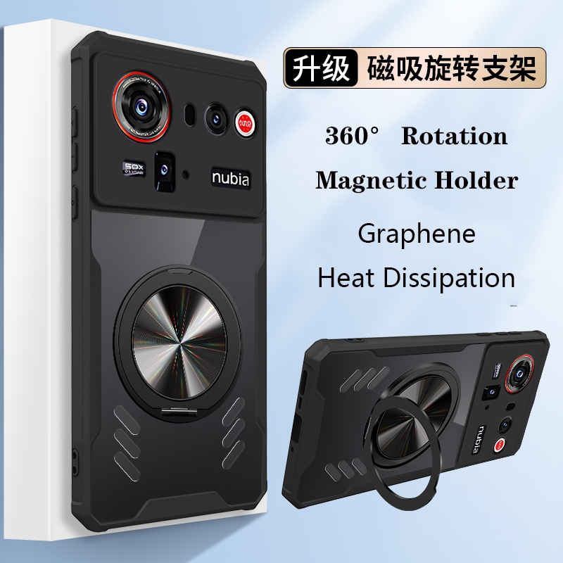 360° ขาตั้งหมุนเคสโทรศัพท์สําหรับ Nubia Z80 Ultra Z60 Z70 Ultra 5G Magnetic Case Graphene การกระจายค