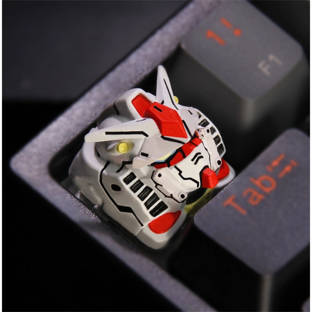 กันดั้ม: ต้นแบบกันดั้ม RX-78 Artisan Keycap ปุ่มกดคีย์บอร์ดสร้างสรรค์ส่วนบุคคลเดี่ยว