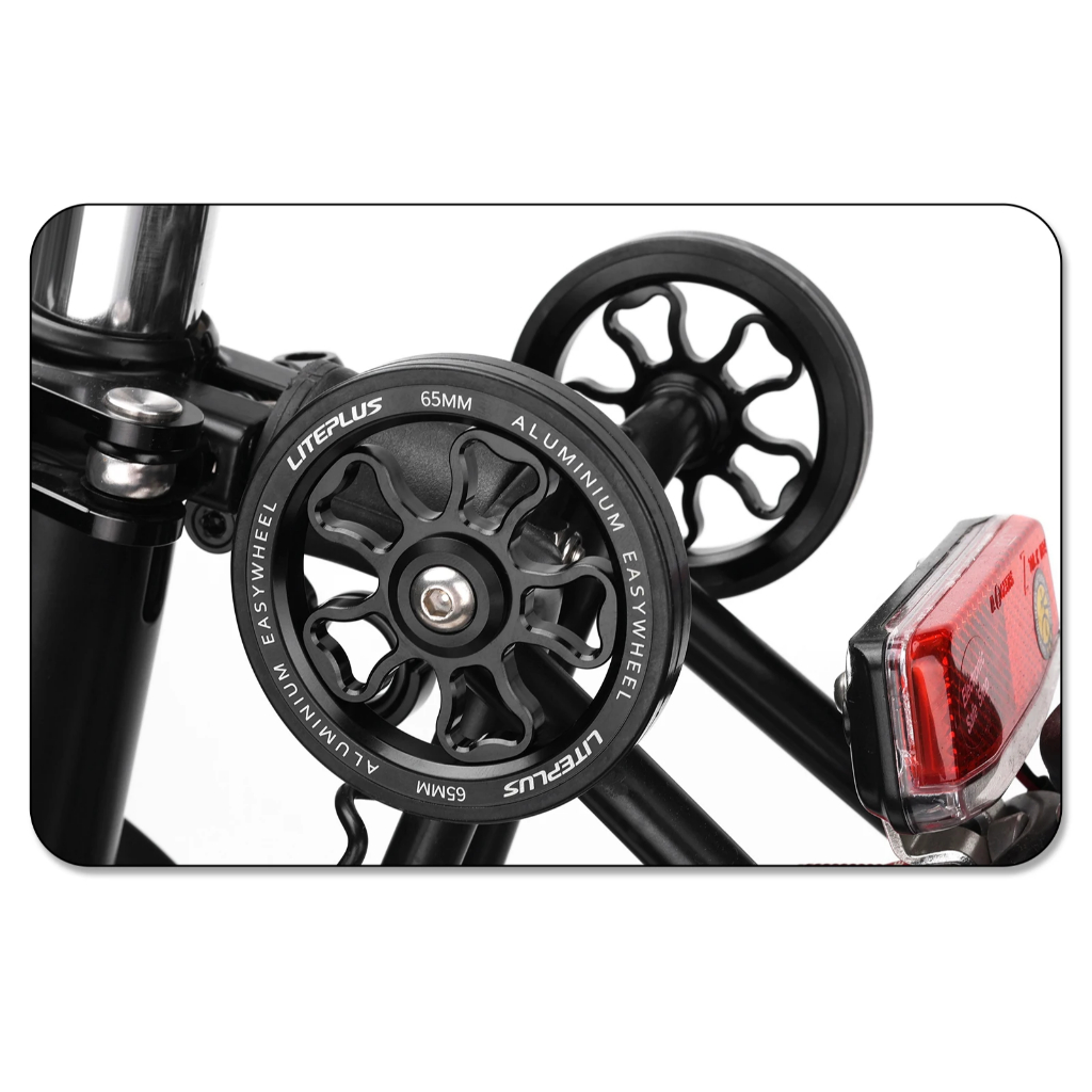Liteplus จักรยานพับล้อง่ายสําหรับการปรับเปลี่ยน BROMPTON อลูมิเนียมอัลลอยด์ CNC เพิ่มล้อง่าย