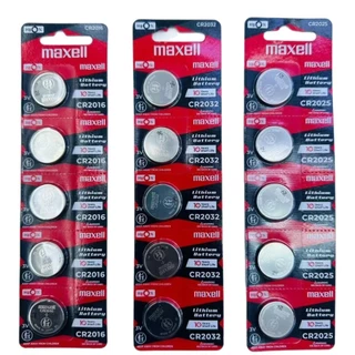 Maxell แบตเตอรี่ปุ่มนาฬิกา 3V แบตเตอรี่รีโมทคอนโทรลรถยนต์ CR2032 CR2025 CR2016 CR1632 CR1620 CR16 CR1220