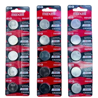 Maxell แบตเตอรี่ปุ่มนาฬิกา 3V แบตเตอรี่รีโมทคอนโทรลรถยนต์ CR2032 CR2025 CR2016 CR1632 CR1620 CR16 CR1220