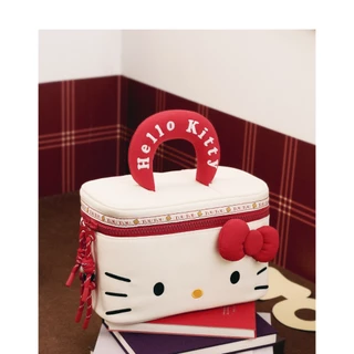 ของขวัญคริสต์มาส TOUTOU Hello Kitty กระเป๋าแต่งหน้าความจุขนาดใหญ่ห้องน้ําแบบพกพากระเป๋าสตรี