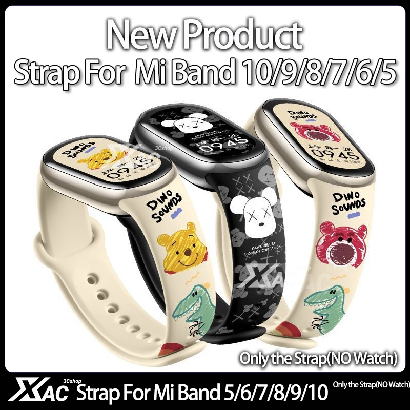 Mi band 9 สําหรับ Mi band 8 สําหรับ Mi band 7 สร้อยข้อมือกีฬาซิลิโคน Miband6 miband 10 สายรัดข้อมือสําหรับ xiaomi Mi band 6 5 4 3