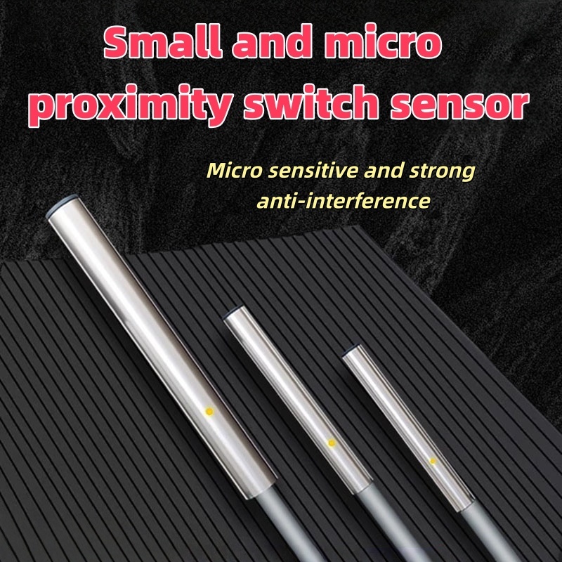 Micro Light Rod Intective Proximity Switch Sensor โลหะสามสาย NPN ปกติเปิด Sensor & - **