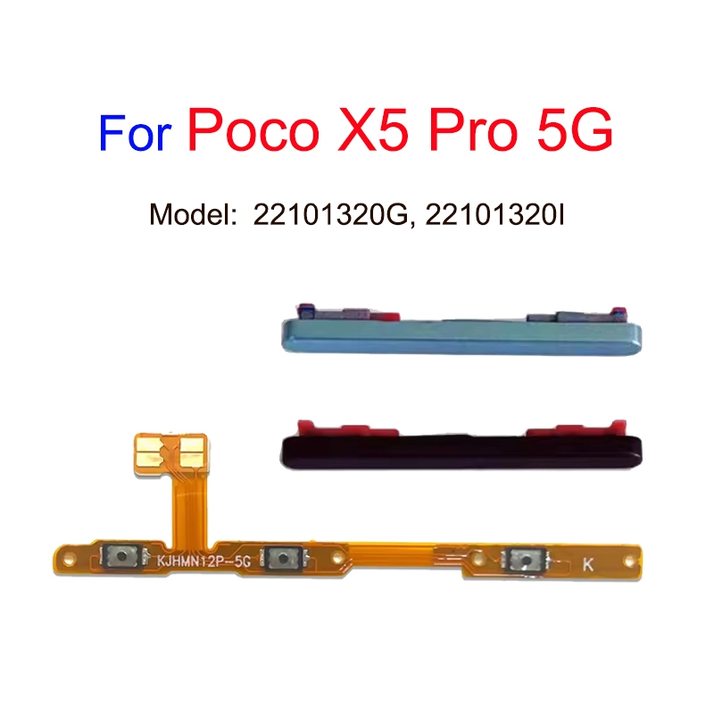สําหรับ Poco X5 Pro 5G ปุ่มเพิ่มระดับเสียง Flex และ Power Flex
