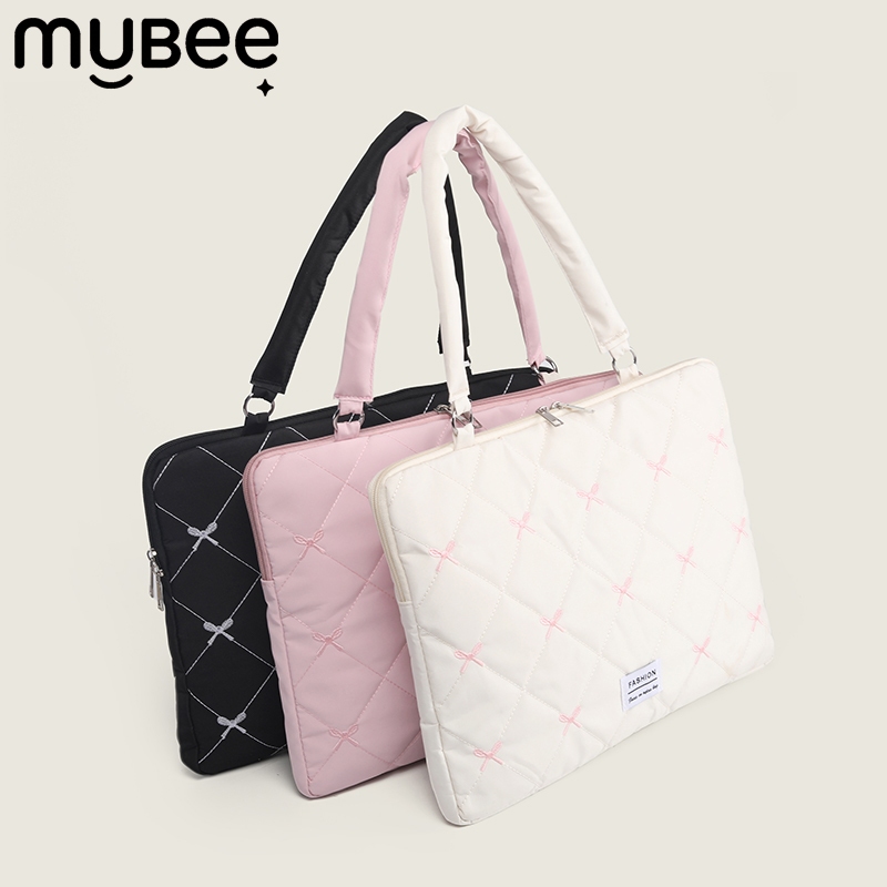 กระเป๋าแล็ปท็อปสไตล์เกาหลีสำหรับ MacBook และ iPad ขนาด 11-15 นิ้ว ออกแบบมาเพื่อการปกป้องและเหมาะสำหรับผู้หญิง