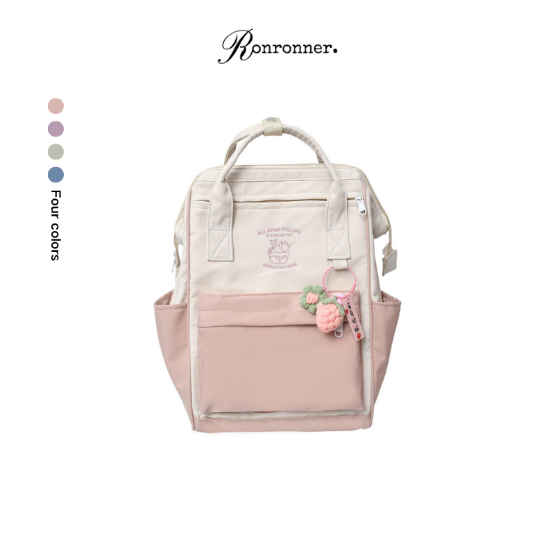 กระเป๋าเป้สะพายหลัง Colorblock ขนาดใหญ่ ระบายอากาศได้ดี สำหรับทุกคน