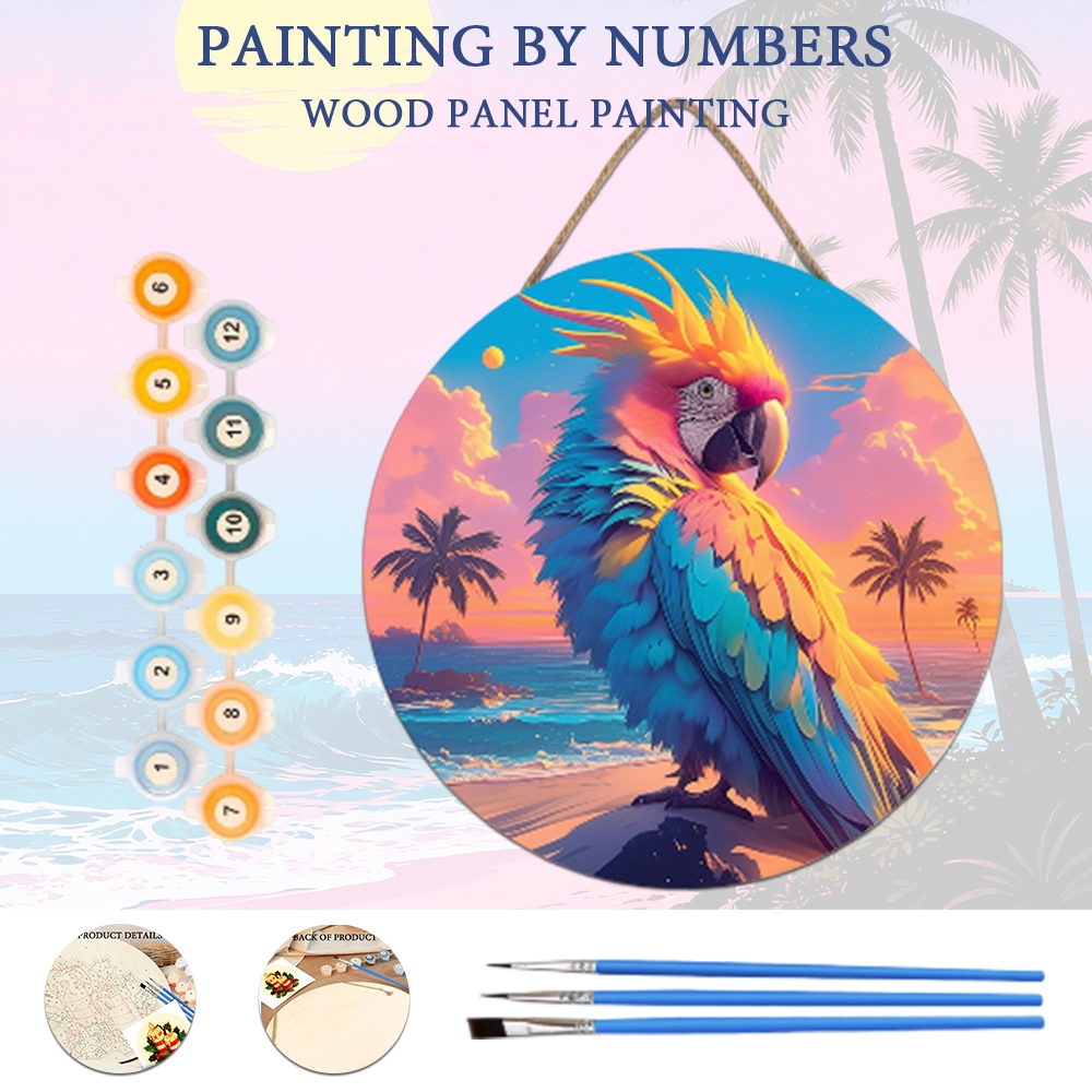 ORFONPainting by Number/ภาพวาดแผงไม้/Animal Series/diy แขวนผนัง/ตกแต่งห้องนั่งเล่น