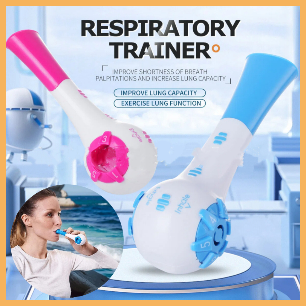 [Further] อุปกรณ์ฟื้นฟูแบบพกพา ฟังก์ชั่น Pulmonary อุปกรณ์ฝึกการหายใจ การออกกําลังกาย การออกกําลังกายปอด Breathe Trainer [TH]