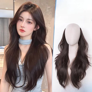 วิกผมเทียมติดคลิป 45-60CM ผมลอนใหญ่หนาแน่น สวมใส่สบายมองไม่เห็นรอยต่อ