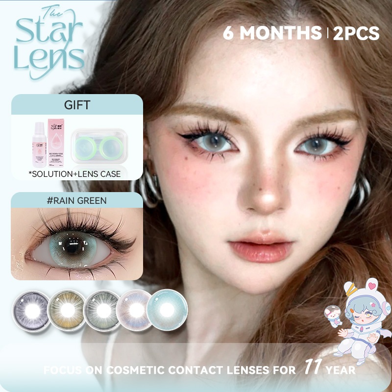 Starlens คอนแทคเลนส์ 1 คู่ lens DIA14.2-14.5 มม.เกรด(0-8.0) คอนแทคเลนส์ 6 เดือน บิ๊กอาย คอนแทคเลนส์ 1 คู่