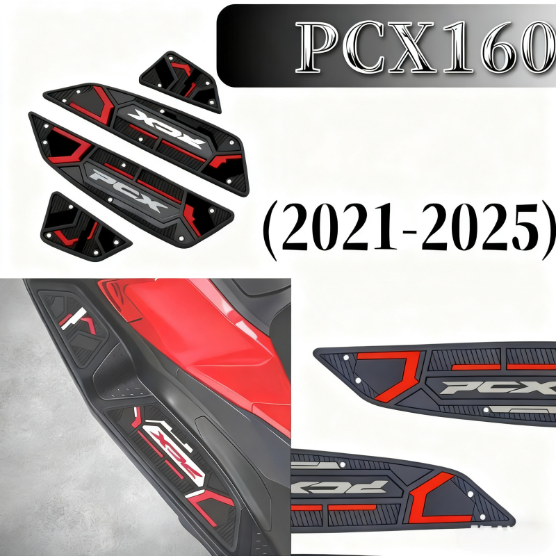 PCX160（2021-2025） แผ่นปูพื้นรถมอเตอร์ไซค์ แผ่นรองเท้ารถมอเตอร์ไซค์ ทนทานต่อการสึกหรอ และป้องกันดินโค