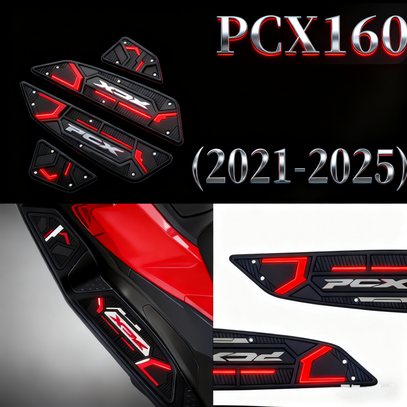 PCX160（2021-2025） แผ่นปูพื้นรถมอเตอร์ไซค์ แผ่นรองเท้ารถมอเตอร์ไซค์ รุ่นหนาพิเศษ กันน้ำและฝุ่นทราย