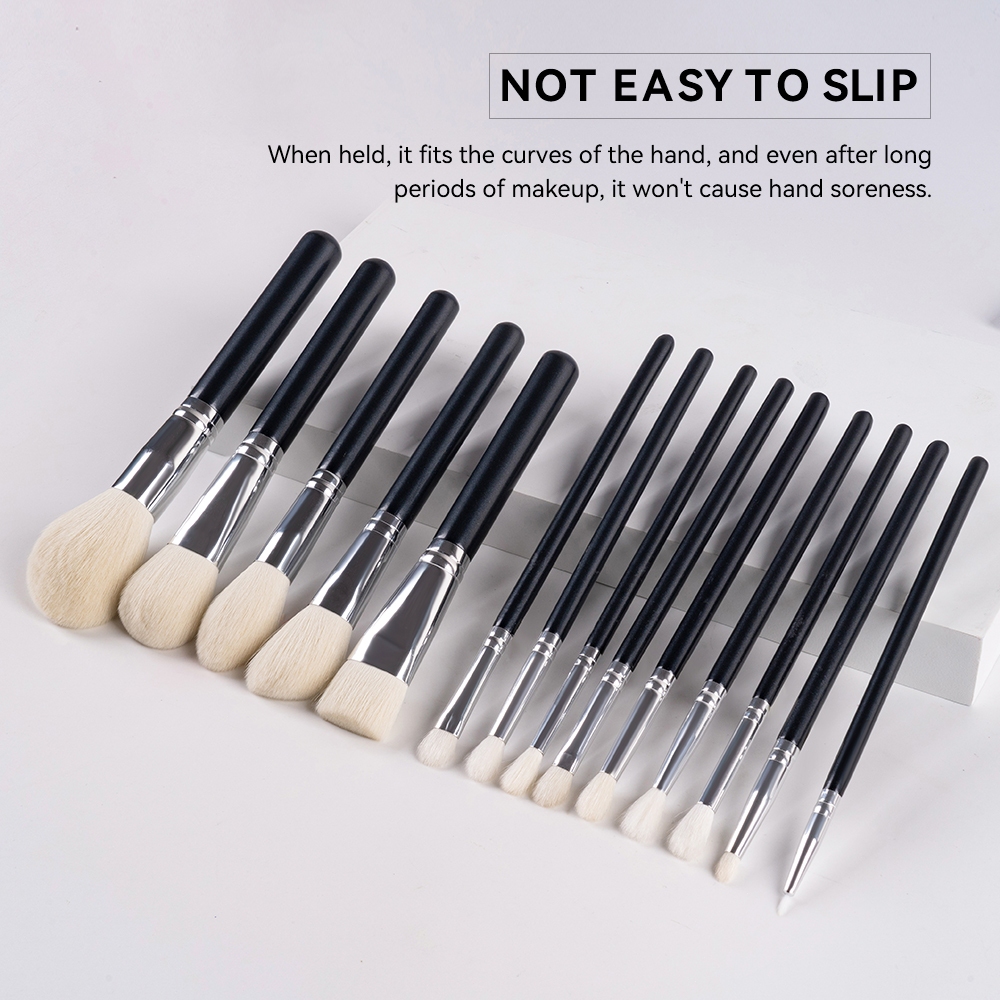 ชุดแปรงแต่งหน้า ขนสัตว์ สำหรับรองพื้น อายแชโดว์ ลิป ไลเนอร์ แป้งฝุ่น ขนแปรงนุ่ม เหมาะสำหรับมืออาชีพและผู้เริ่มต้น