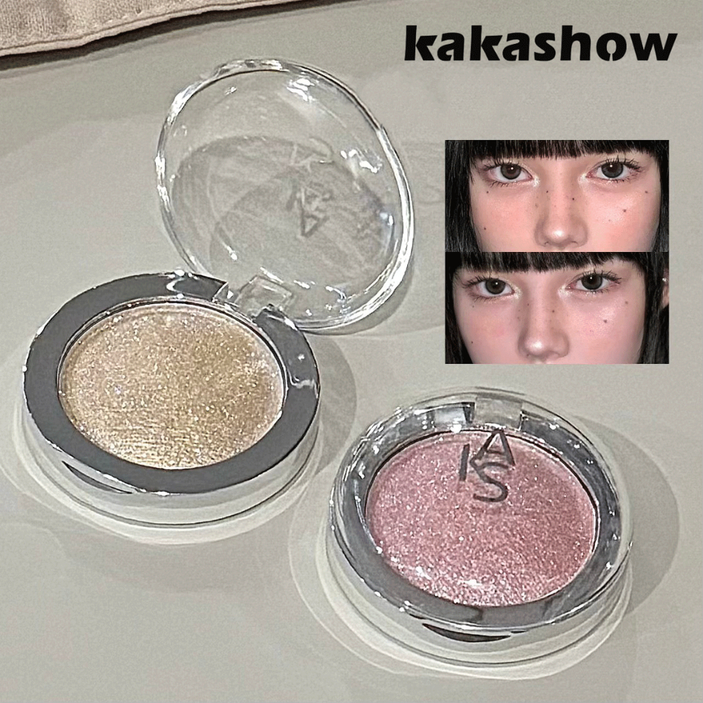 KAKASHOW Monochrome Highlighting Powder - Pearlescent Flash Glossy 3D Brighten Blue Pink Highlights Contouring Powder C589