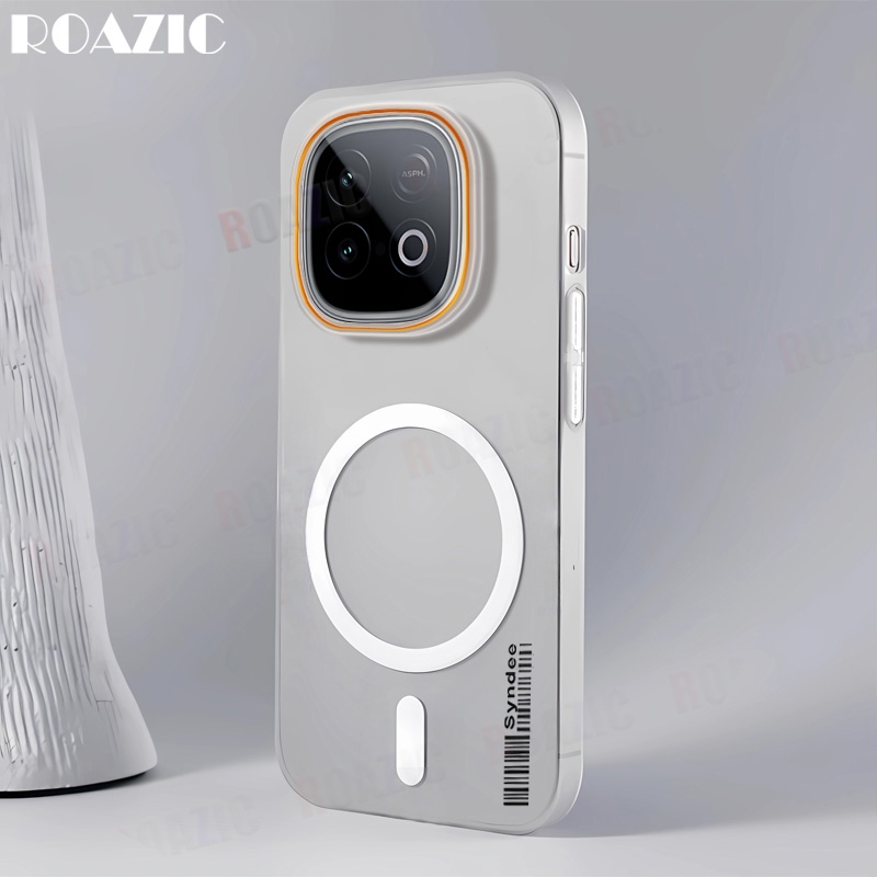 หรูหรา Slim Matte ครึ่งโปร่งใสเคสโทรศัพท์สําหรับ IQOO Neo 10 5G Magnetic Anti-Fingerprint Anti Fall กันกระแทก Hard PC ฝาหลัง RS01