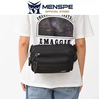 MENSPE กระเป๋ากีฬากันน้ำสำหรับผู้ชาย กระเป๋าคาดเอวแบบพกพาความจุขนาดใหญ่ กระเป๋าคาดหน้าอกอเนกประสงค์แบบ Unisex