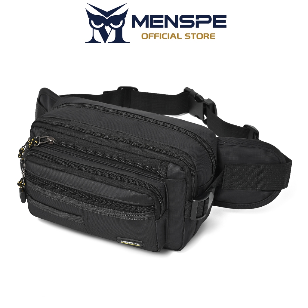 MENSPE กระเป๋ากีฬากันน้ำสำหรับผู้ชาย กระเป๋าคาดเอวแบบพกพาความจุขนาดใหญ่ กระเป๋าคาดหน้าอกอเนกประสงค์แบบ Unisex