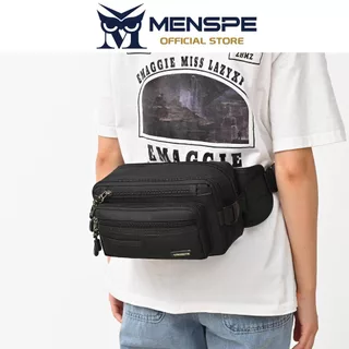 MENSPE กระเป๋ากีฬากันน้ำสำหรับผู้ชาย กระเป๋าคาดเอวแบบพกพาความจุขนาดใหญ่ กระเป๋าคาดหน้าอกอเนกประสงค์แบบ Unisex