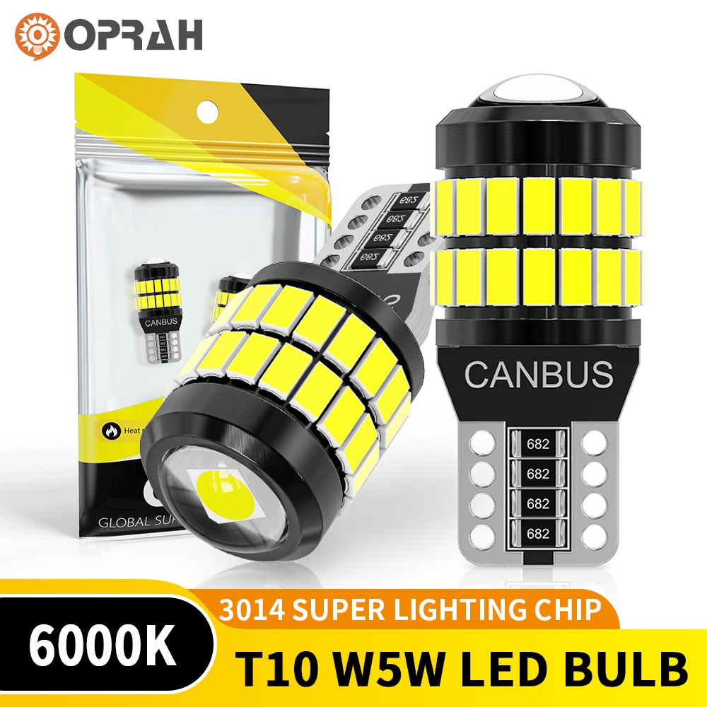 OPRAH 2 ชิ้น T10 W5W หลอดไฟ LED Super Bright 3014 3030 ชิป LED 36SMD ไฟที่จอดรถหลังคาไฟเลี้ยว 6,000 พันแสงสีขาว