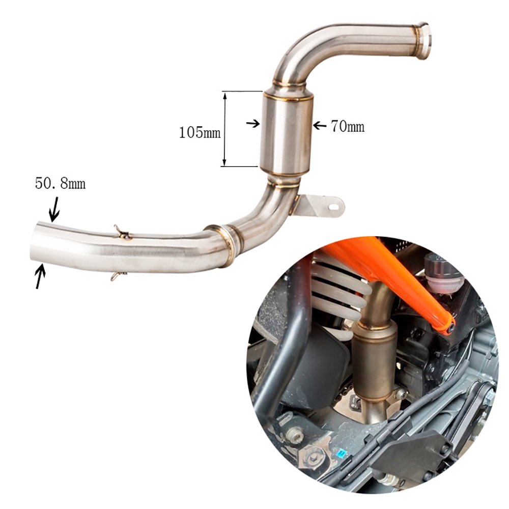 สําหรับ KTM DUKE 390 DUKE 250 200 DUKE125 RC390 RC200 RC125 Escape รถจักรยานยนต์ท่อไอเสียท่อ