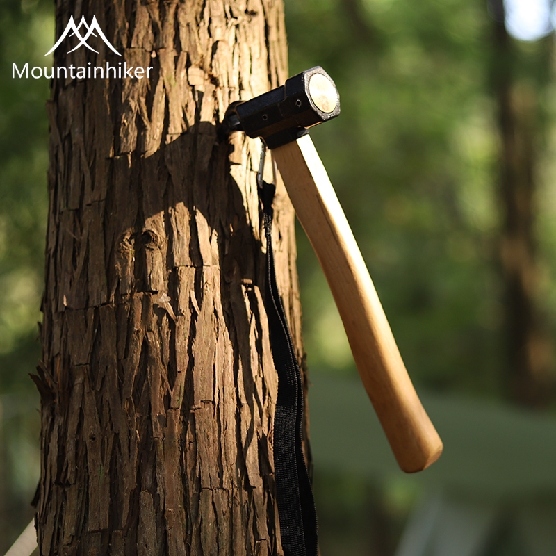 พร้อมส่ง⚡️Mountainhiker ค้อนแคมป์ หัวทองเหลือง ที่จับอลูมิเนียมอัลลอยด์ หัวเหล็ก สมอบก แคมป์ปิ้ง - รูปที่ 4