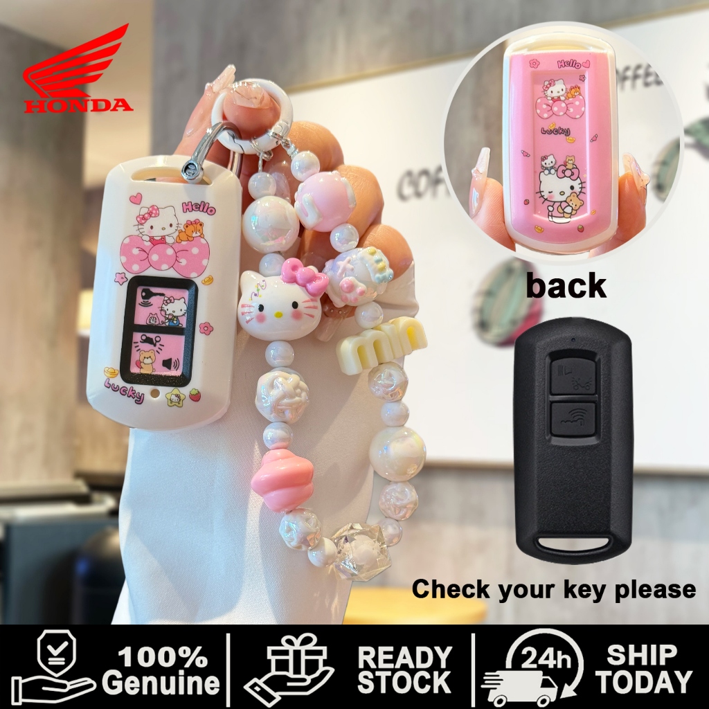 ฝาครอบกุญแจเหมาะสําหรับรถ Honda Click150i Ns125la พระพุทธรูปทราย 350 Land ใหม่ Pcx160 vario150 vision2019-2021 ตะกั่วคู่ฝาครอบ Key Hook อุปกรณ์เสริม