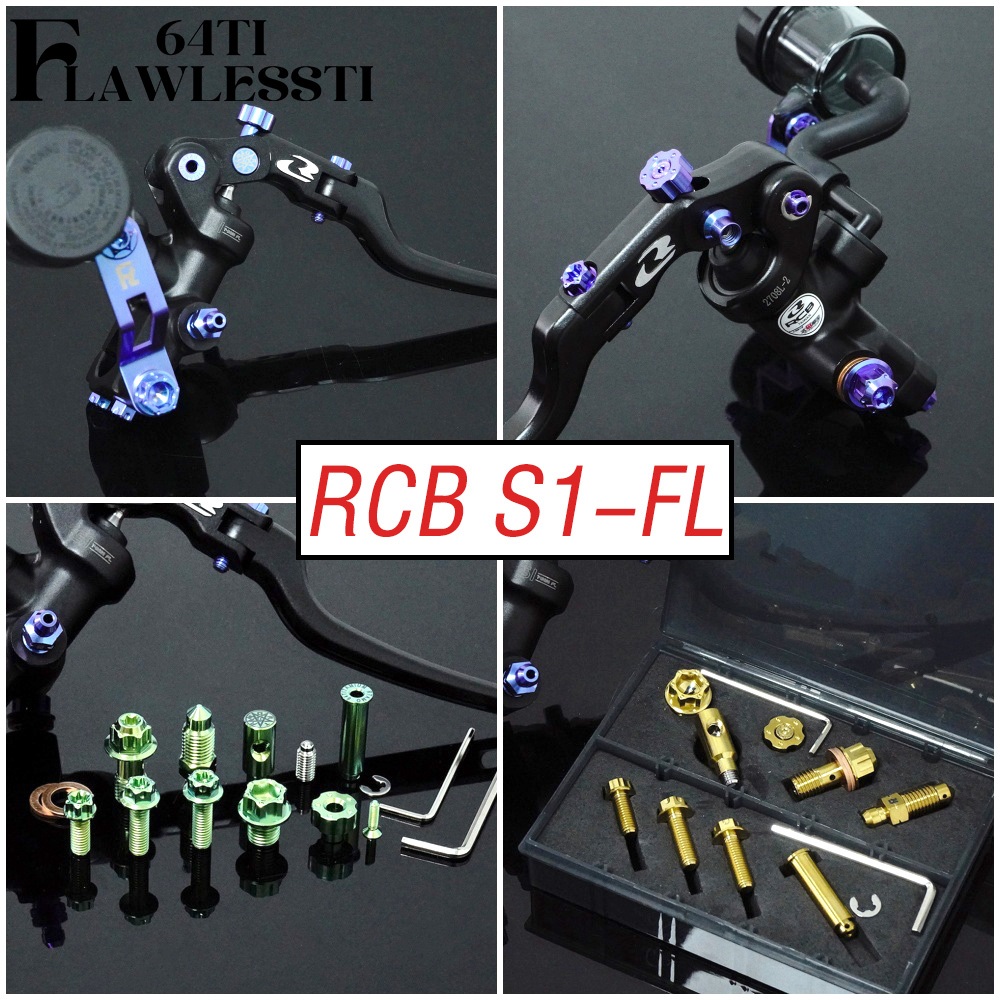 FLAWLESSTI Gr5 Titanium Bolt เบรคกระบอกสูบ Bolt ชุดสําหรับ RCB S1 FL RCB S1-FL RCB S1 Racing Boy