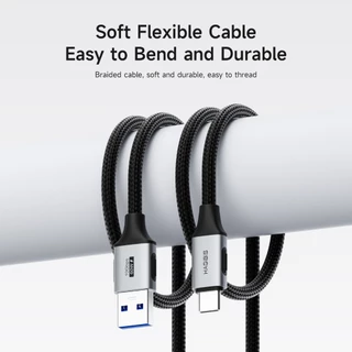Hagibis สาย USB C ถึง USB A Type C สายชาร์จเร็วสายเคเบิลข้อมูลความเร็วสูงเข้ากันได้กับ iPhone 17 16 Pro iPad พิกเซล Samsung