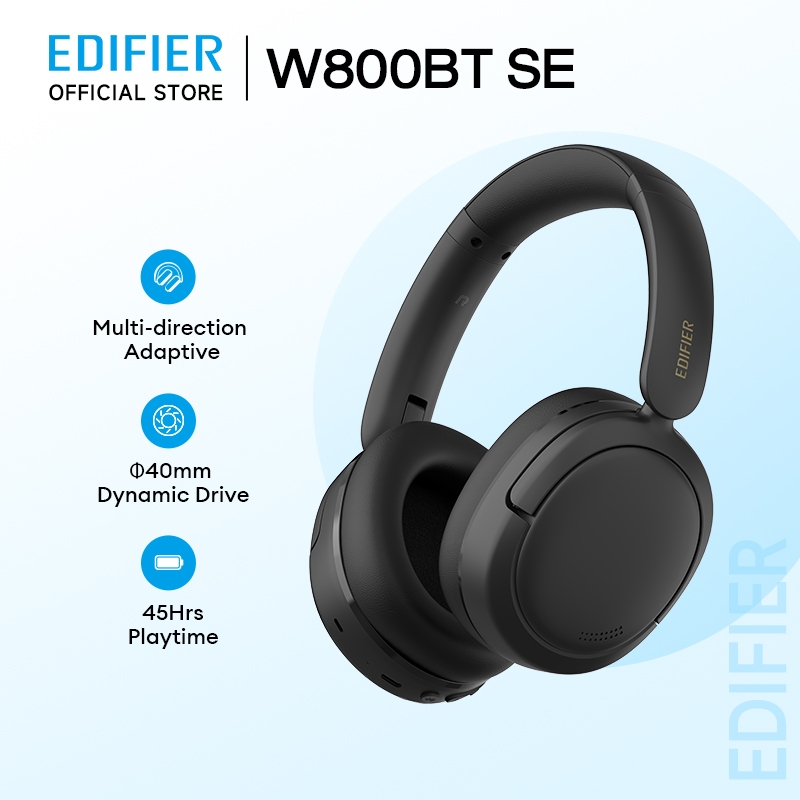 EDIFIER W800BT SE หูฟังครอบหูบลูทูธ V5.4 40 มม.ไดรเวอร์แบบไดนามิก 45H เวลาเล่น AI ลดเสียงรบกวนการเชื