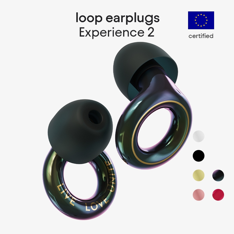 Loop Experience 2 Ear Plugs – ที่อุดหูสำหรับคอนเสิร์ต ดีไซน์ทันสมัย ​​ได้รับการรับรองเรื่องการป้องกันการได้ยิน สำหรับคอนเสิร์ตและเทศกาล งานแสดงสด นักดนตรี กีฬา ดีเจ และสถานบันเทิงยามค่ำคืน – ท