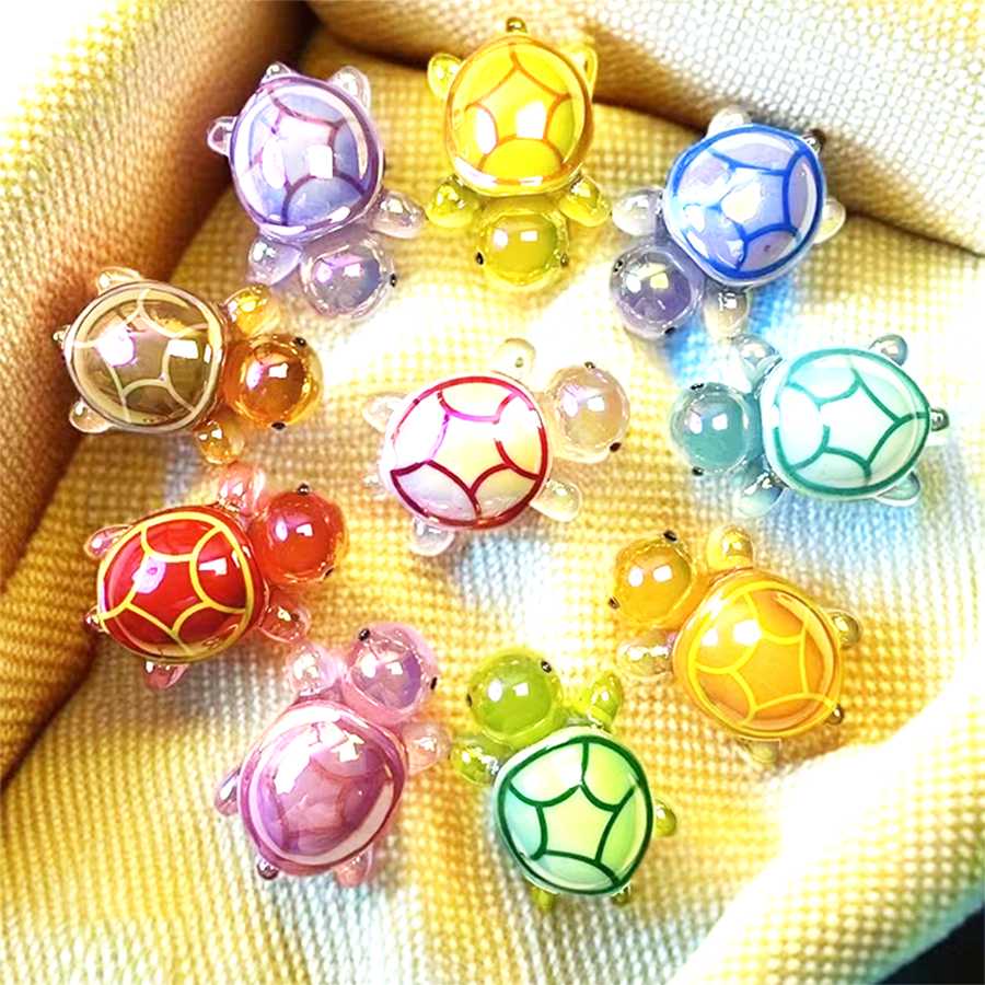 1/3/5 ชิ้นเรซิ่นเต่าสําหรับงานฝีมือ,สีสุ่มเลเซอร์สีเต่าน่ารักตัวเลขสําหรับ DIY Aquarium Garden ภูมิทัศน์เครื่องประดับกระถางตกแต่ง