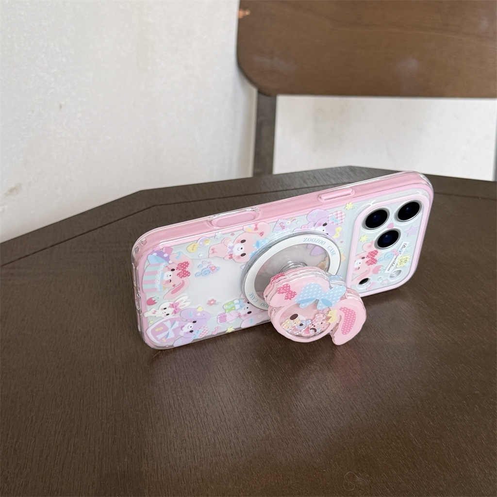 สําหรับIphone Case 17 Pro Max 16 Pro Max 15 Pro Max 14 Pro Max 2-in-1 สีชมพูสีม่วงขนมหวานกระต่ายเคสโทรศัพท์ ราคา ถูกที่สุด ดีลบีเคเค แกลเลอรีภาพที่ 7