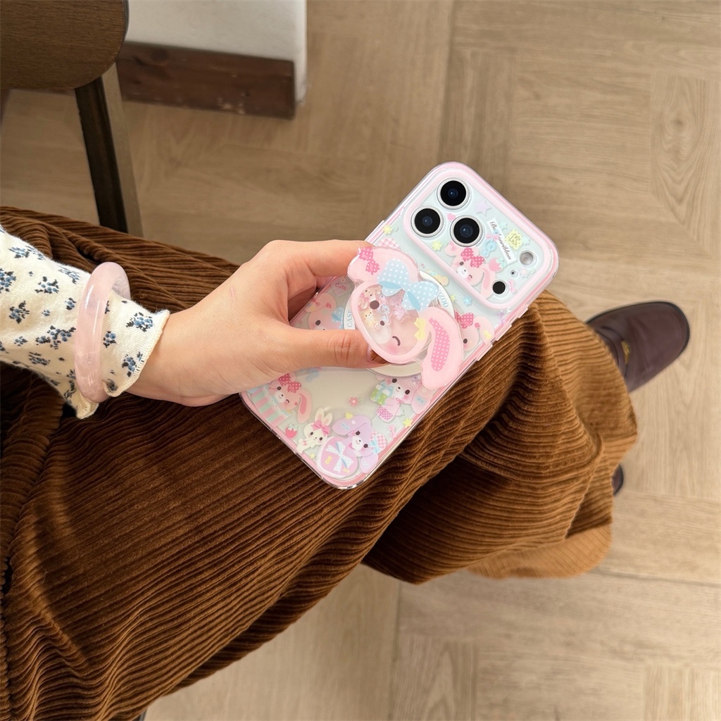 สําหรับIphone Case 17 Pro Max 16 Pro Max 15 Pro Max 14 Pro Max 2-in-1 สีชมพูสีม่วงขนมหวานกระต่ายเคสโทรศัพท์ ราคา ถูกที่สุด ดีลบีเคเค แกลเลอรีภาพที่ 4